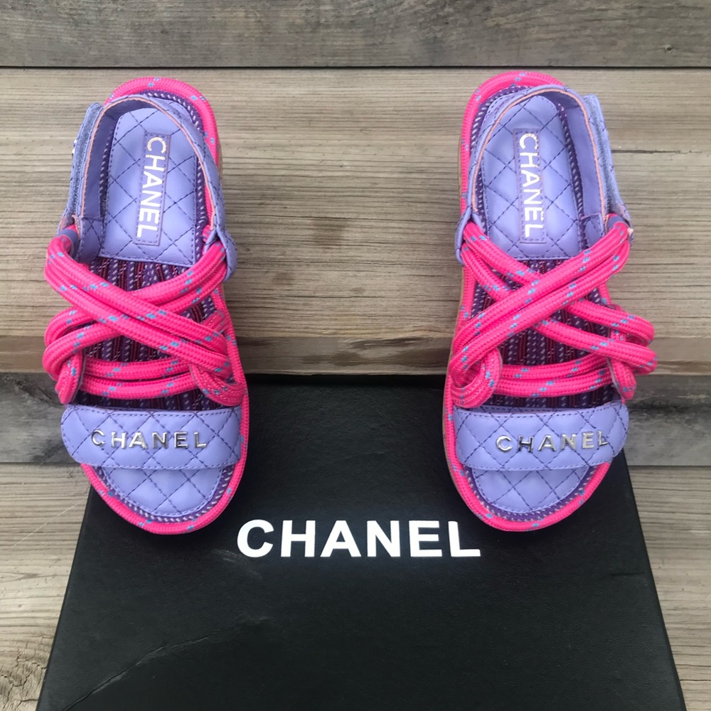 Chanel Sandals Pink & Purple